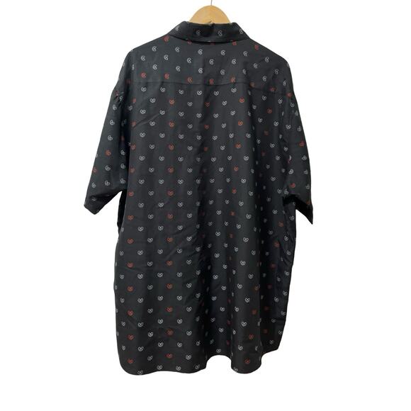 Dixxon Flannel Co Mens Lucky 13 Short Sleeve Button Up Shirt Size 3X Black - Picture 4 of 7